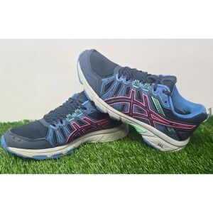 ASICS Gel-Venture 8 Navy Pink Trail Running Shoes Women US 8 EUR 39.5